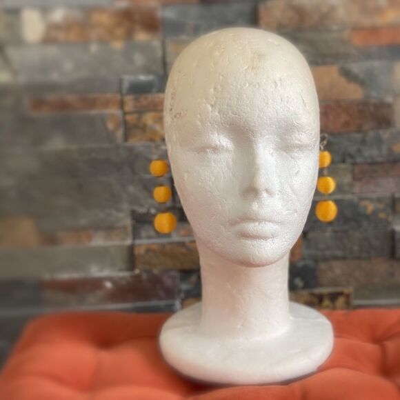 2 PRS Gold & Black Baubel Dangle Earrings Pierced - Picture 3 of 7